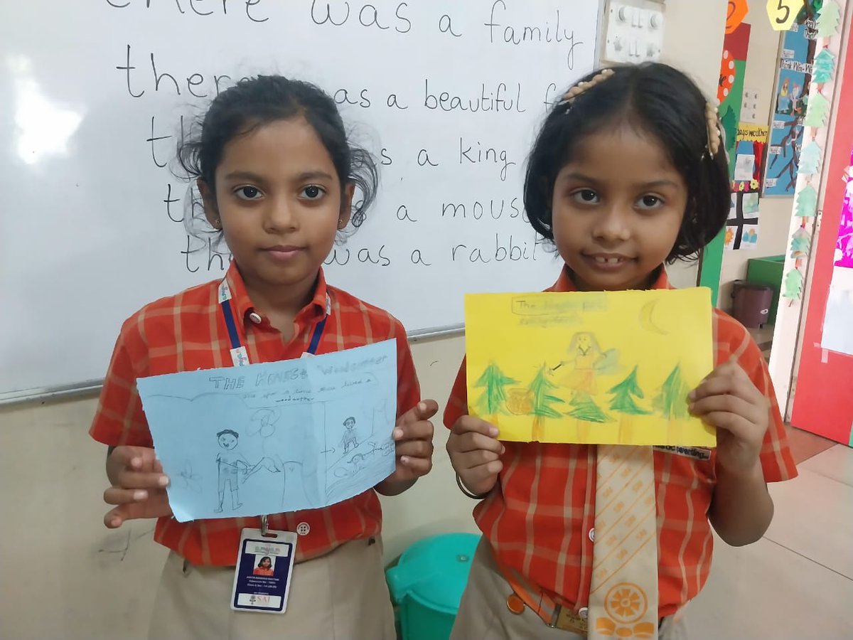 SAI_Edu_In's tweet image. Class I students of SAI International explored the enchanting world of illustration on January 9, 2025, during their English class. 
#SAIoneers #CambridgeLearning