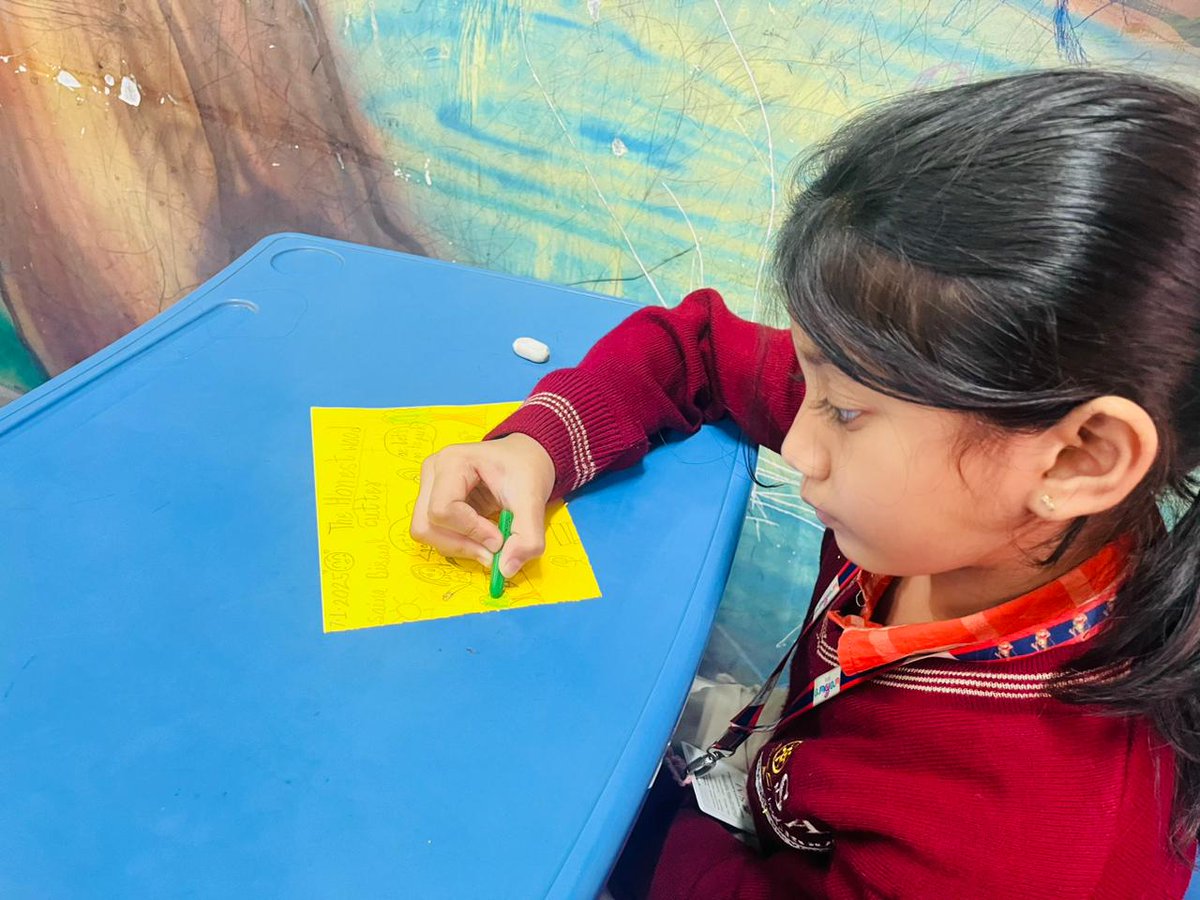 SAI_Edu_In's tweet image. Class I students of SAI International explored the enchanting world of illustration on January 9, 2025, during their English class. 
#SAIoneers #CambridgeLearning