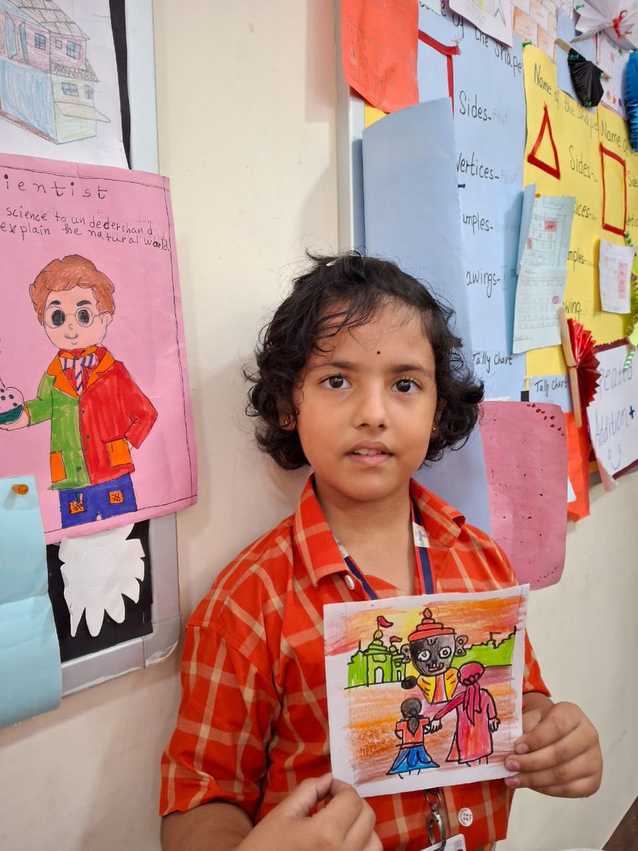 SAI_Edu_In's tweet image. Class I students of SAI International explored the enchanting world of illustration on January 9, 2025, during their English class. 
#SAIoneers #CambridgeLearning