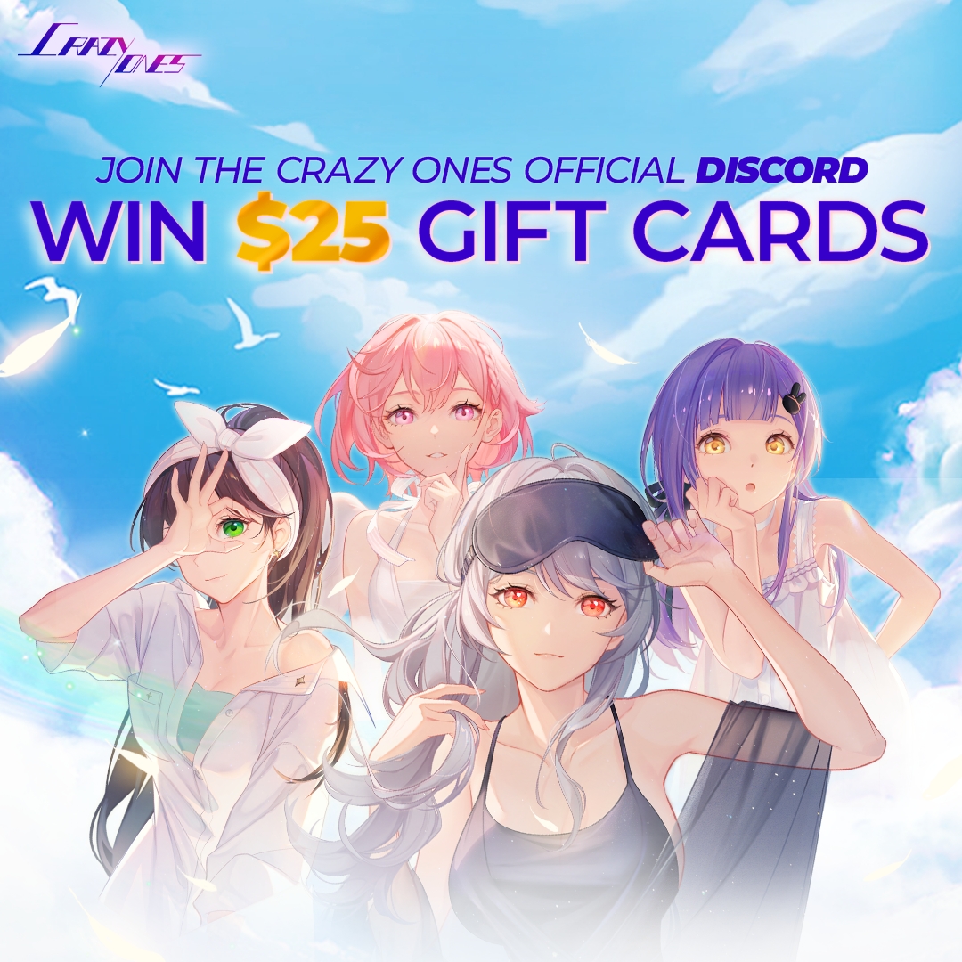 Crazy_Ones_'s tweet photo. 🚨 TO OUR BELOVED CRAZIES!! 🌤️💖 WIN 25$ 💵 BY JOINING OUR DISCORD!!

｡ﾟ•┈꒰ა ♡ ໒꒱┈•  ｡ﾟ

✅ HOW TO APPLY
1. Follow @Crazy_Ones_ 
2. Retweet 🔁 this post
3. Join our Official Discord ➡️ https://t.co/bhc0RuNJcx
4. Comment down below your Discord ID and your favorite girl 💕
*Winners will be announced on our Discord!

｡ﾟ•┈꒰ა ♡ ໒꒱┈•  ｡ﾟ

🎁 PRIZES:
$25 Gift Cards* for Crazy Ones to 5 Lucky Winners
*Noctua Gold Gift Cards that can be used for all Noctua Games (including Crazy Ones)

｡ﾟ•┈꒰ა ♡ ໒꒱┈•  ｡ﾟ

📅 PERIOD:
11/1/2025 - 17/1/2025

｡ﾟ•┈꒰ა ♡ ໒꒱┈•  ｡ﾟ

Available for Pre-Registration on ▶️ iOS & Android 📱
Official Website! 👉 https://t.co/DQwNAHCcDs

#crazyonesgame #crazyones #giveaway #hyouka #natsume #newgame #anime #animeromance #animescene #animefyp #animegirls #waifus #datingsim #animegirl #romanceanime #animelove #weeb #animecutegirls