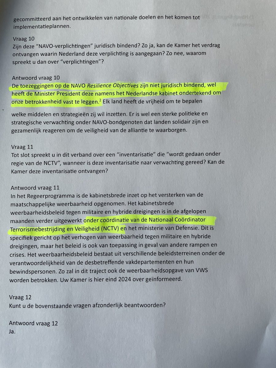 PvanHouwelingen's tweet image. Zojuist antwoorden van het kabinet ontvangen naar aanleiding van onze vragen over de “NAVO-verplichtingen” waar minister Agema naar verwees. Wat blijkt?

Bewindslieden zijn op initiatief van Algemene Zaken een paar weken na hun aantreden op de hoogte gesteld van deze…