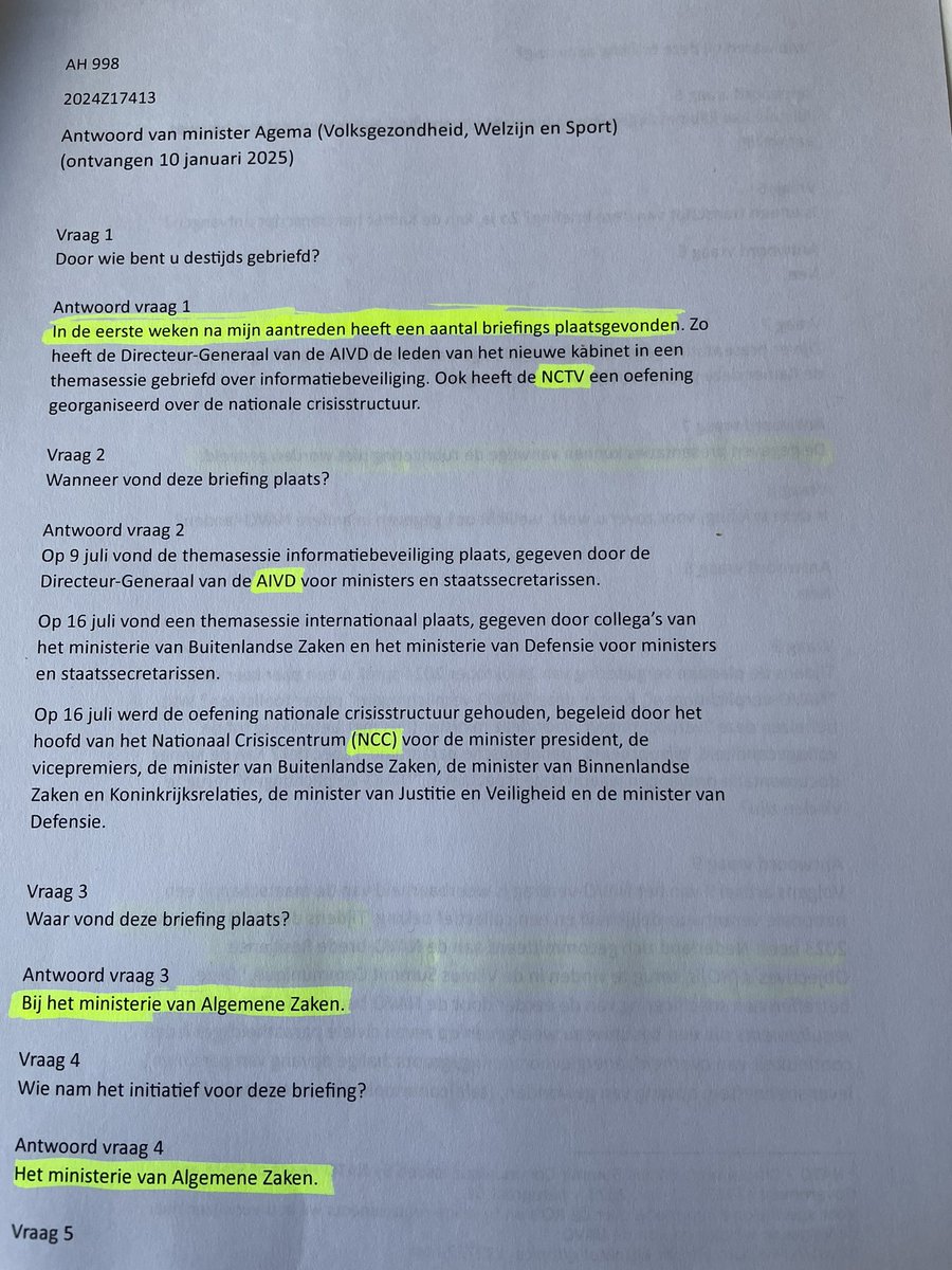 PvanHouwelingen's tweet image. Zojuist antwoorden van het kabinet ontvangen naar aanleiding van onze vragen over de “NAVO-verplichtingen” waar minister Agema naar verwees. Wat blijkt?

Bewindslieden zijn op initiatief van Algemene Zaken een paar weken na hun aantreden op de hoogte gesteld van deze…