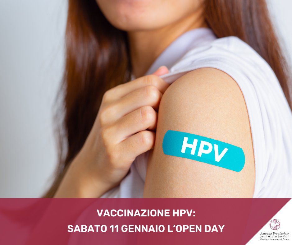 Vaccinazione contro il Papilloma virus (HPV), arriva l'Open day per i maschi fino a 30 anni e le donne fino ai 40). L'11 gennaio dalle 9 alle 12, ci si potrà vaccinare senza necessità di prenotazione.
Il comunicato: shorturl.at/6iFfA
Di più sull'HPV: shorturl.at/5jpzY