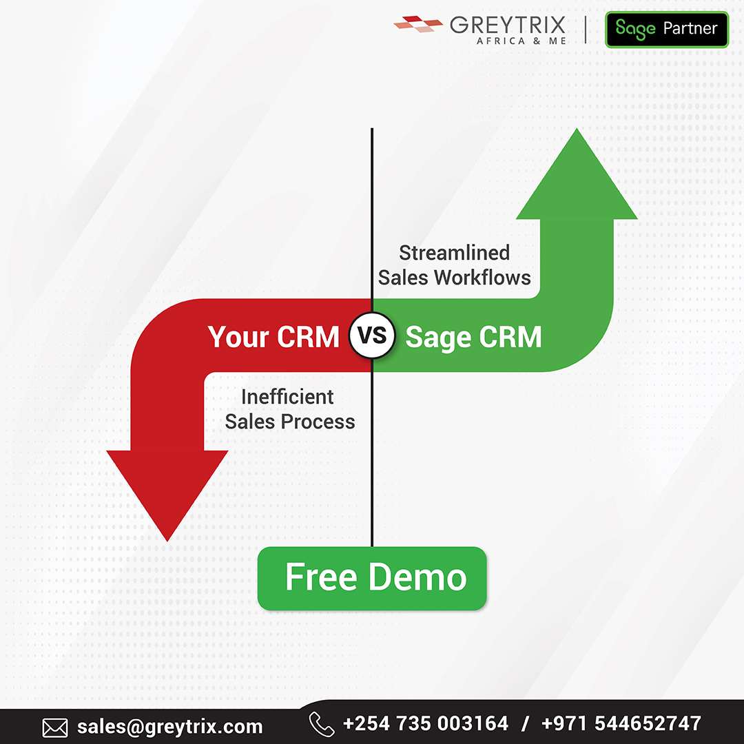 GreytrixAfrica's tweet image. Having trouble with clunky sales processes? #SageCRM is here to help! Simplify everything from #leadgeneration to closing deals and boost your sales efficiency and success.

Free Demo - greytrix.com/middle-east/pr…

#CRM #GreytrixAME #MiddleEast #SageSoftware