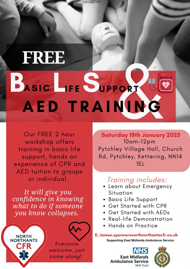 Have you made a New Years Resolution?

Why not choose to learn life saving skills this year!?

We have 2 sessions that are completely free to attend this month, so why not come along to one and learn skills that can help save a life!
Make a difference in 2025!

Share with frie...