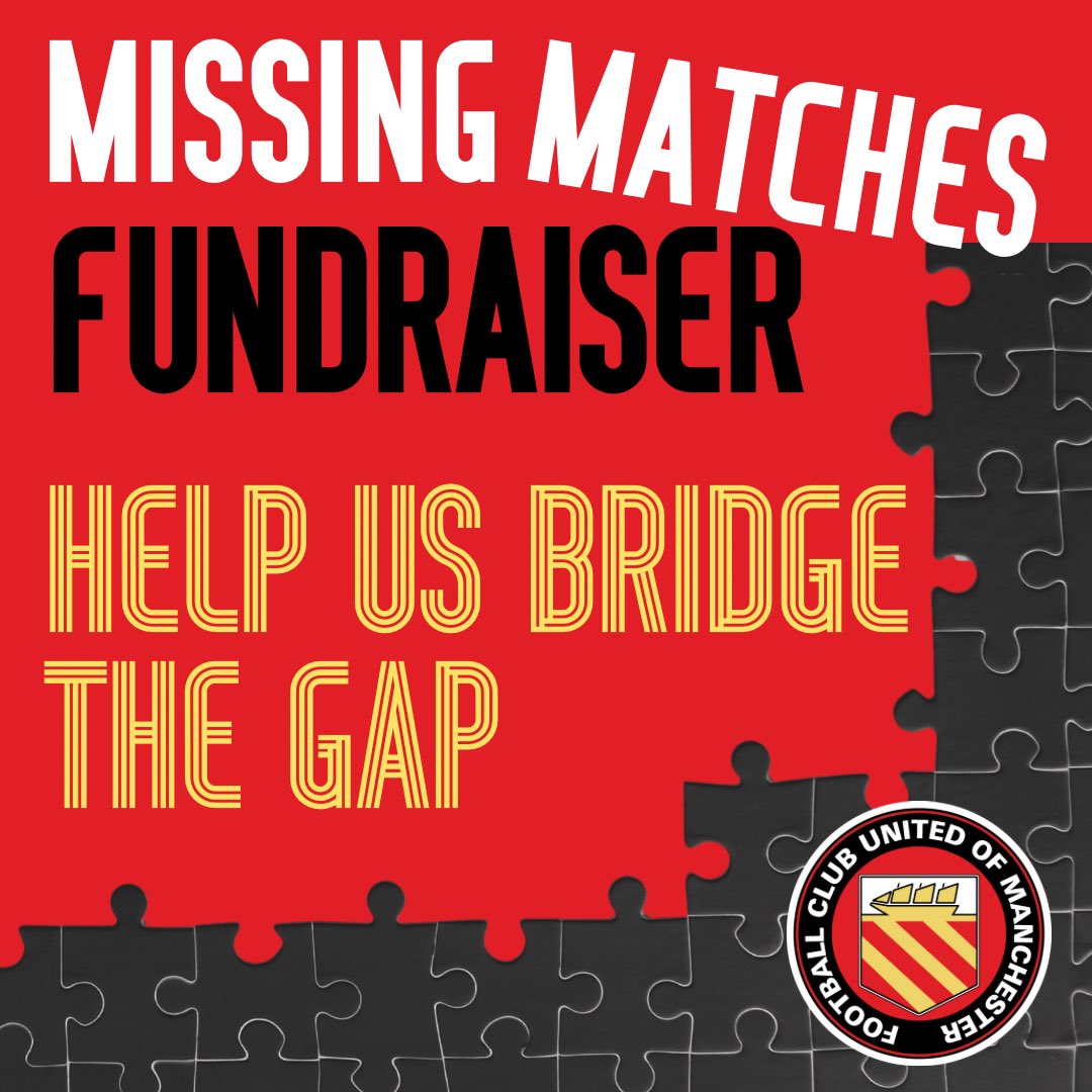 Missing Matches: Help Us Bridge The Gap

A heartfelt thank you to everyone who has supported the campaign so far

Today, we must renew our call for supporters to back Missing Matches as we stretch our campaign target 

fc-utd.co.uk/news-story/mis…