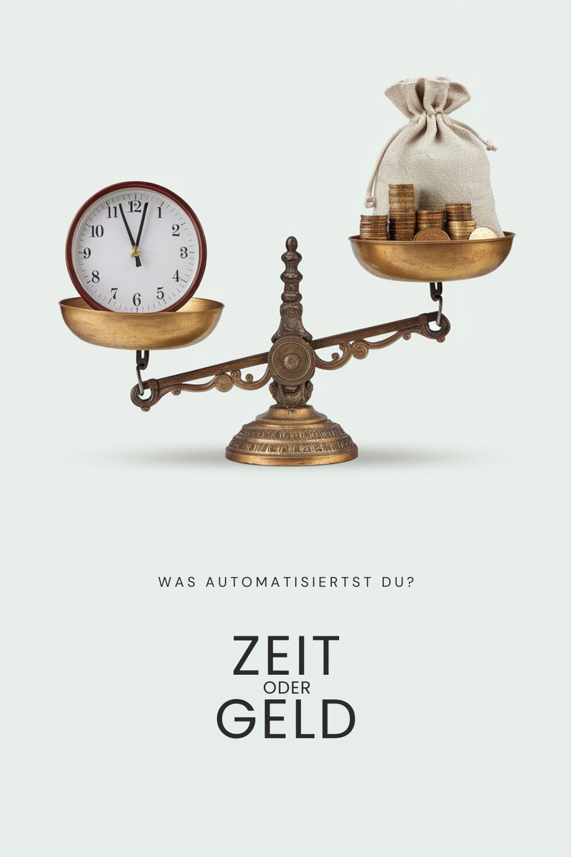 patrics's tweet image. Stell dir vor: du kannst  in 2025 nur eine einzige Sache automatisieren und musst dich  entscheiden... würdest du &quot;Zeit &amp;amp; Aufwand sparen&quot; oder &quot;mehr Umsatz  machen&quot;? #ki #prozessautomatisierung #automation #ai #business
