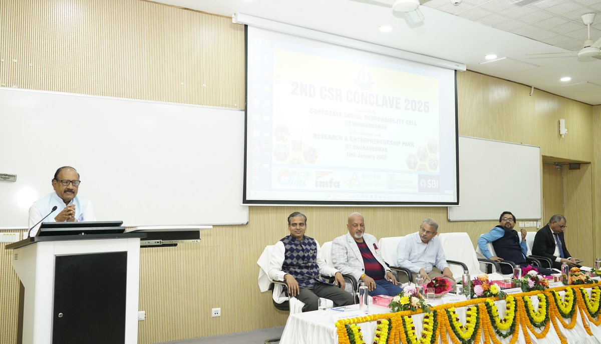iitbbs's tweet photo. Second CSR Conclave @iitbbs delves into Technology, Innovation, and Circular Economy for Sustainable Development.
#UnitingforSustainableImpact
#CSRConclave
@HALHQBLR
@IMFALtd
@canarabank
@pplindialtd
@TheOfficialSBI https://t.co/xIXpGDxyQD