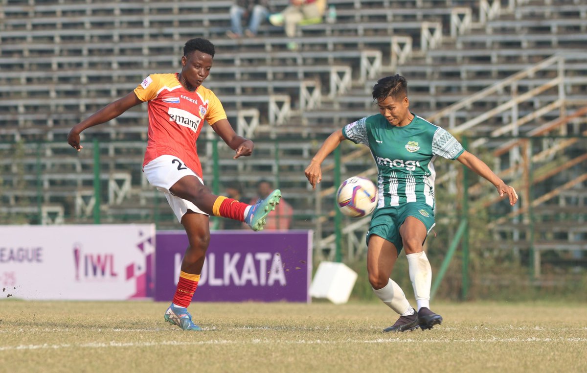 INDWomensLeague's tweet photo. .@eastbengal_fc kick-start #IWL 🏆campaign at @Kickstart_fc’s expense
Match Report 👉 https://t.co/hUJDO6dIKj
#EBFCKFC #IndianFootball ⚽ https://t.co/QfjW8oz5ij