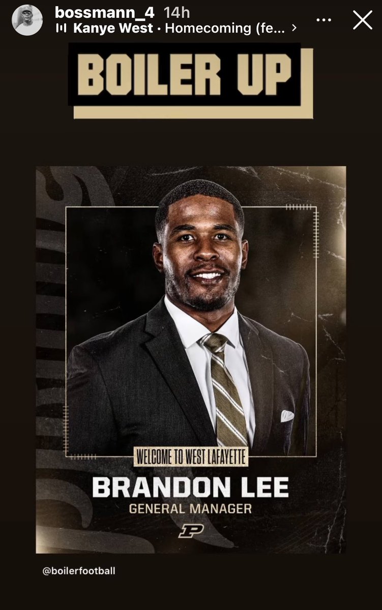 BOILER UP! 🚂🔥 The Boss is back! 

Former State Champion LC Football Linebacker Brandon Lee joins the Purdue Football staff, bringing the heat back to West Lafayette!  

Huge congrats, Brandon, we're rooting for you! 🔥🔥🔥       🐻🏈