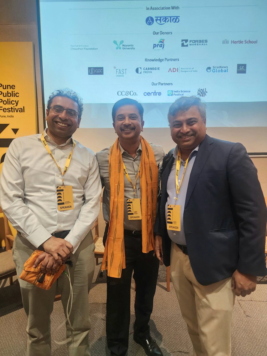 Was such an amazing feeling to meet two incredible people <a href="/deepakshenoy/">Deepak Shenoy</a> and <a href="/MarcellusInvest/">Marcellus Investment Managers</a> at the <a href="/PunePPF/">Pune Public Policy Festival</a> today
I have been wanting to take a photo with the two of them for a long time. I have tracked and learnt so much for each of them
Thank you so much <a href="/ActusDei/">Neil Borate</a> for making