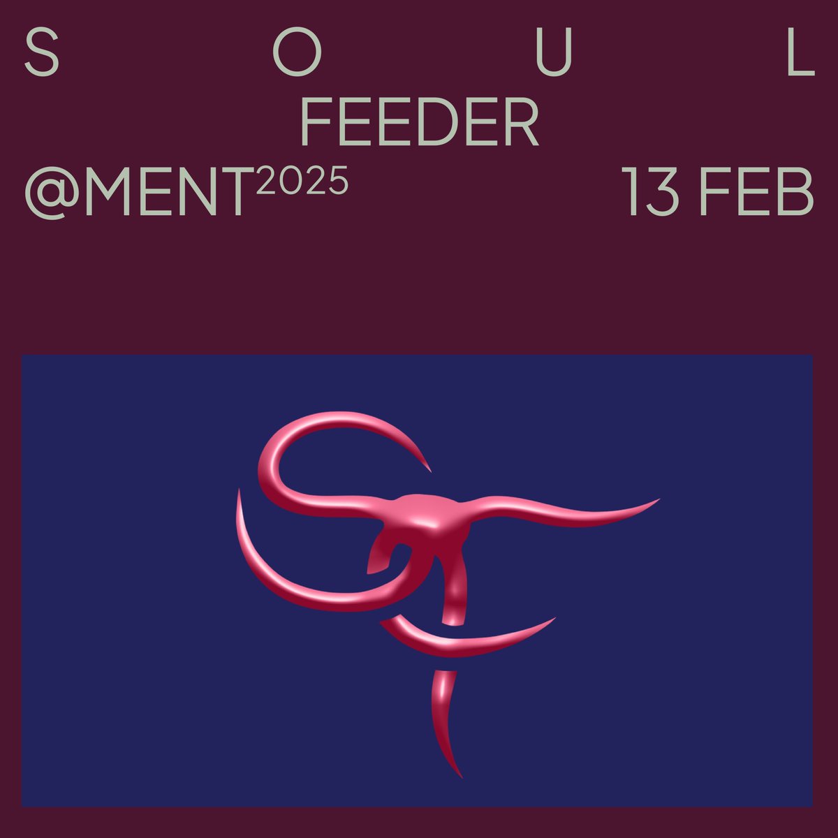 #announcement  Another Special incoming! Soul Feeder collective is going to take over Channel Zero on February 13th.

BoLs/sLoB (CZ)
DJ GHEPARD (DE, IT)
t0ni (IT, AU)
TUNA DISPLAY (IT)
Special guests of the evening: Warrego Valles (SI).

ment.si/en/news/soul-f…