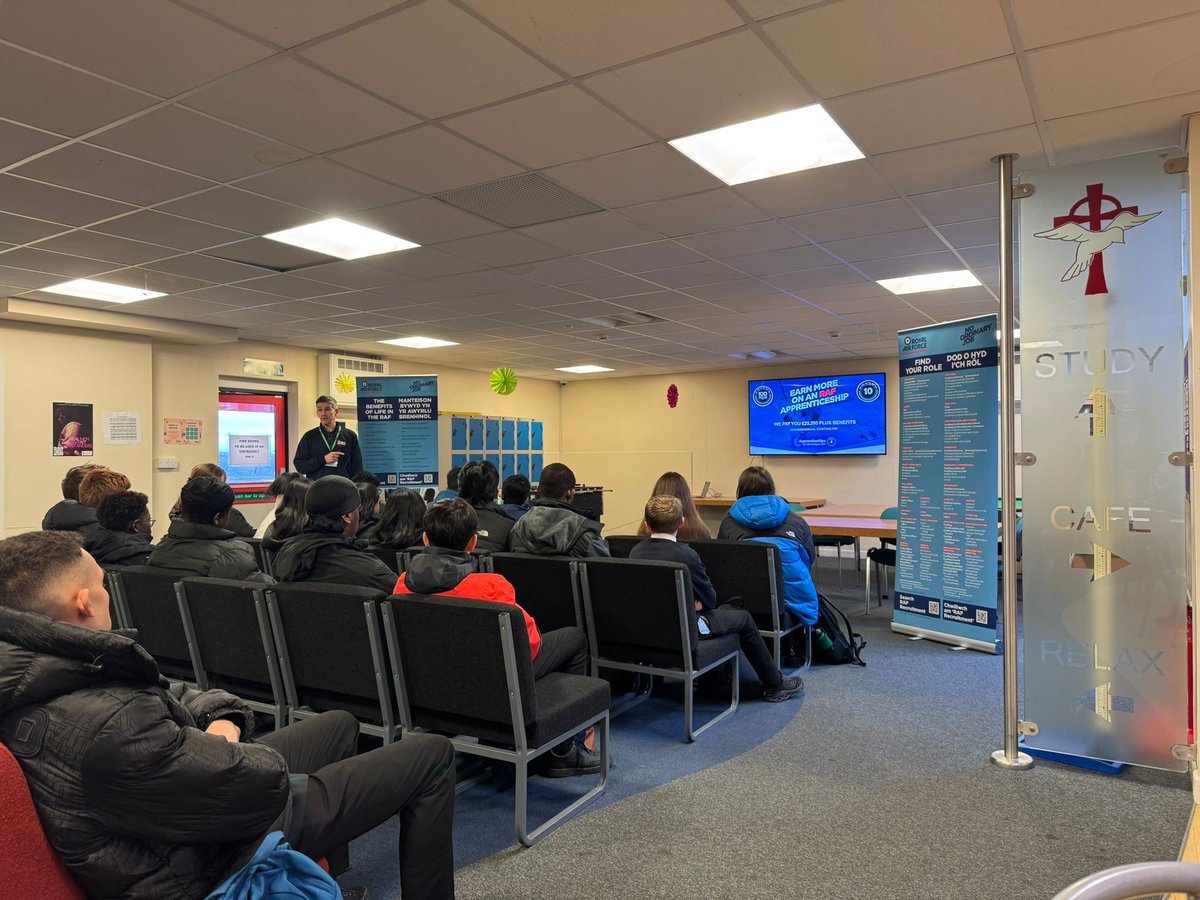 Thank you to <a href="/RAF_Recruitment/">RAF Recruitment</a> for an engaging and informative presentation to our Year 10 students today! Your insights have inspired many future leaders to consider an exciting career with the RAF. #CareersEducation #Inspiration