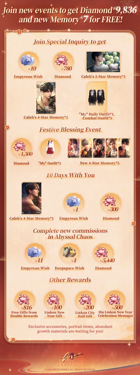 Love and Deepspace | Ver. 3.0 Special Program Pt. 2
The Love and Deepspace Ver. 3.0 Special Program Pt. 2 [When Home Calls] has come to an end.
The [Version Info Summary] is hot off the press!

>>>Surprising Rewards Giveaway
Version 3.0 [Cosmic Encounter Pt. 2] will offer