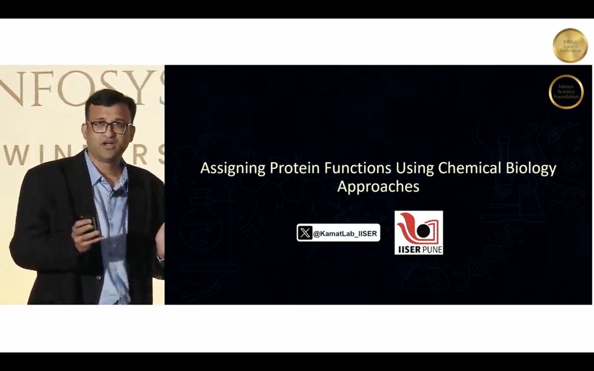 Infosys Prize (@infosysprize) on Twitter photo Dr. Siddhesh Kamat, <a href="/KamatLab_IISER/">Siddhesh Kamat</a>, the Infosys Prize 2024 laureate in Life Sciences, takes the stage to delve into the world of bioactive lipids - key molecules at the heart of cellular communication and human health. Dr. Siddhesh Kamat, <a href="/KamatLab_IISER/">Siddhesh Kamat</a>, the Infosys Prize 2024 laureate in Life Sciences, takes the stage to delve into the world of bioactive lipids - key molecules at the heart of cellular communication and human health.
