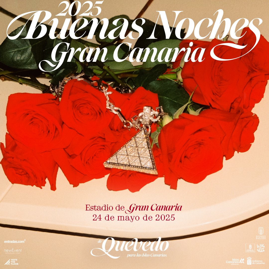 🔥 ¡Atención! Nuevas entradas disponibles para el concierto de #Quevedo en #GranCanaria

📅 24.05 - Estadio de Gran Canaria, Las Palmas

🚨Entradas e info sobre otros conciertos de su gira 👉entradas.com/artist/quevedo…