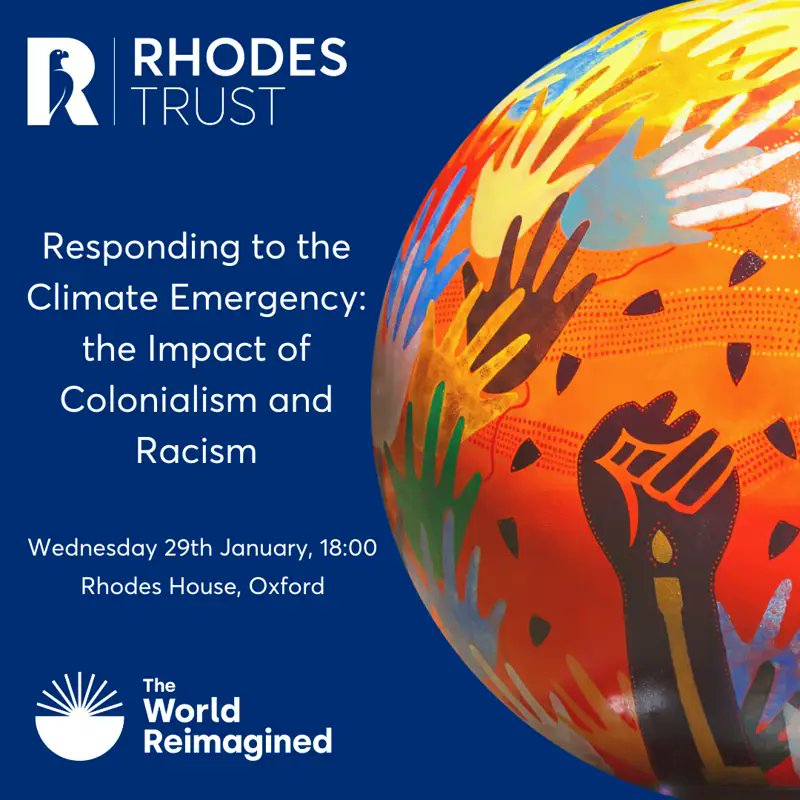The World Reimagined (@twr__org) on Twitter photo Join this team of experts at Rhodes House, Oxford University, on 29th January, for a pivotal discussion on the intersection of colonialism, racism, and the climate crisis!
<a href="/MarvinJRees/">Marvin Rees</a> <a href="/michellegayle1/">michelle gayle</a> <a href="/NMAAHC/">Smithsonian’s NMAAHC</a> <a href="/wawagatheru/">Wawa Gatheru</a> <a href="/dorahmarema/">Dorah Marema</a> and Tori Harwell. Join this team of experts at Rhodes House, Oxford University, on 29th January, for a pivotal discussion on the intersection of colonialism, racism, and the climate crisis!
<a href="/MarvinJRees/">Marvin Rees</a> <a href="/michellegayle1/">michelle gayle</a> <a href="/NMAAHC/">Smithsonian’s NMAAHC</a> <a href="/wawagatheru/">Wawa Gatheru</a> <a href="/dorahmarema/">Dorah Marema</a> and Tori Harwell.