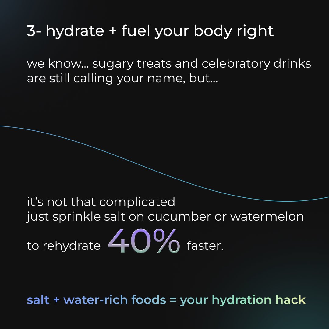 Fithack_ae's tweet image. Feeling the post-holiday slump?

Recovery starts here!

Follow these simple steps to recharge your body and mind: rest, rehydrate, move mindfully, and plan ahead for success.

👉 fithack.ae 
Book your free consultation now!

#fithack #postholidayrecovery…