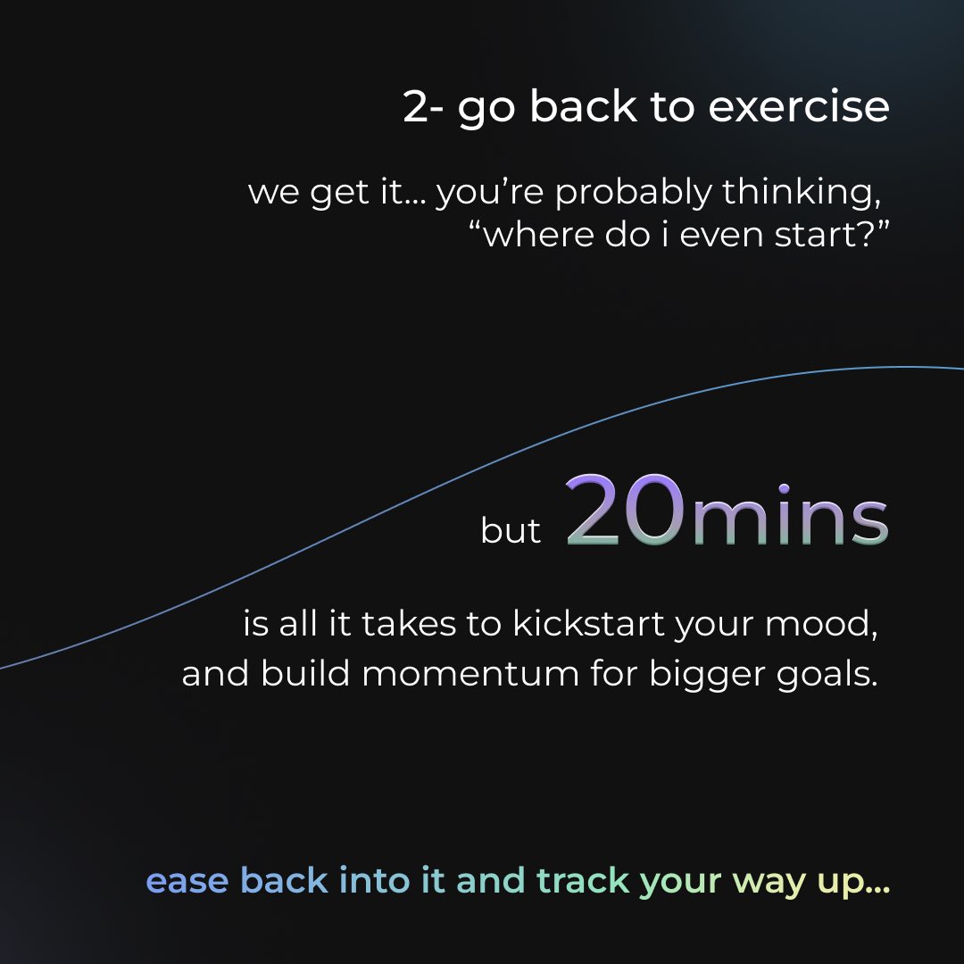 Fithack_ae's tweet image. Feeling the post-holiday slump?

Recovery starts here!

Follow these simple steps to recharge your body and mind: rest, rehydrate, move mindfully, and plan ahead for success.

👉 fithack.ae 
Book your free consultation now!

#fithack #postholidayrecovery…