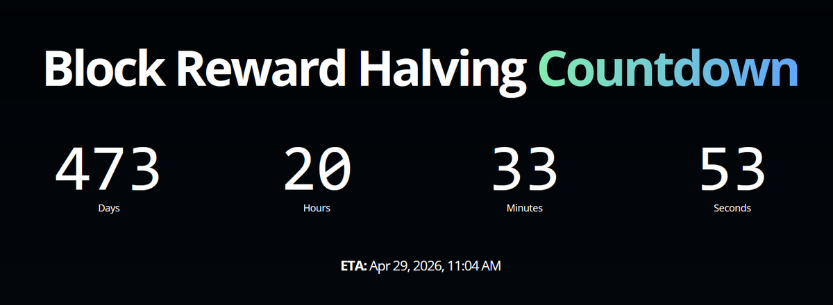 Bookmark halving.nexa.org now - time is ticking! This is the final year before the halving. ⌛️