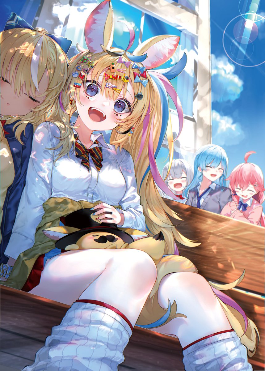 アクリルシェイカーパーツ
(スマホケースに入れてシャカシャカするやつかわいい)
と
タペストリー
のイラストはこんな感じ表紙イラストのタペストリーだったりするよ~。