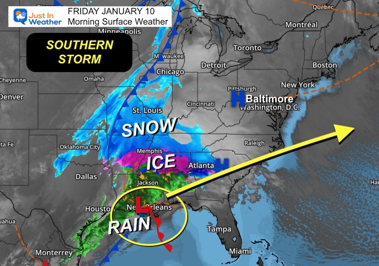 JustinWeather's tweet image. Good Morning it’s Friday January 10
❄️ ⚠️ Winter Weather Advisory: Southern Maryland
❄️ Snow Central MD to Southern PA
🌀 ⏰ Storm tracks south: Mostly Overnight/Ending In The Morning 
🏈 🥶 💨 Ravens Game: Cold Wind
🔗 Full Report:  justinweather.com/2025/01/10/jan…
