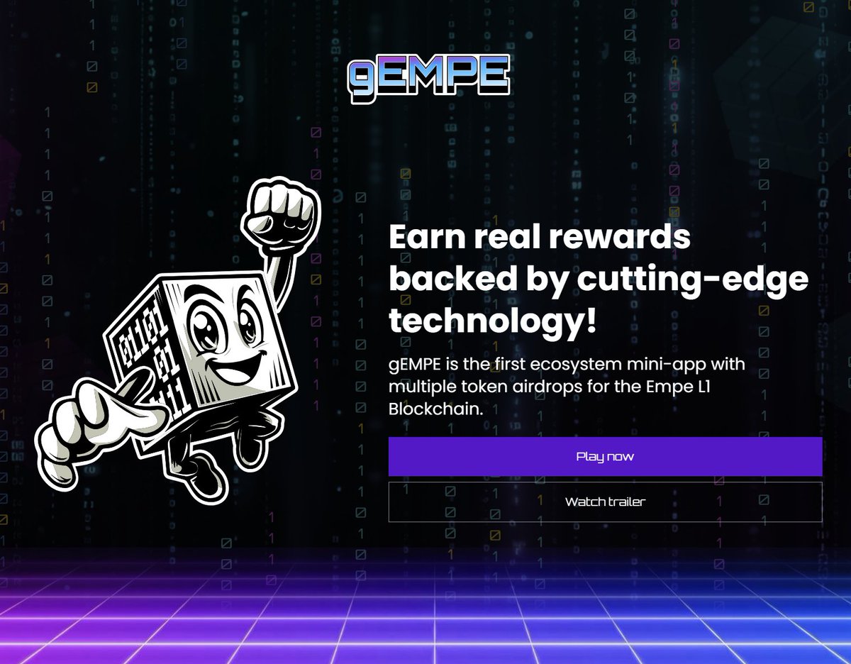 gEMPE_App's tweet photo. 🚀🚀🚀3 easy things you can achieve today :

1. Check out our new www at https://t.co/woGTKZIcvw 🌐
2. Show it to your friends 📲
3. Invite them to play and earn rewards together 💰
