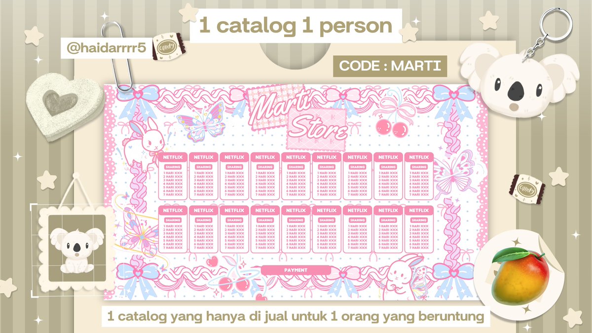 [GIVE AWAY TEMPLATE PL]

Malam semuaa 🍀 dalam rangka jumat berkah💫 idang mau GA in 4 template layout di bawah😚, syaratnya rt twitt ini + follow + rep emot buah sesuai yang ada di pl yang kalian mau yah 🥝 

(pemenang aku umumin besok jam 18.30 yah) good luck!🍀

#zonauangᅠ