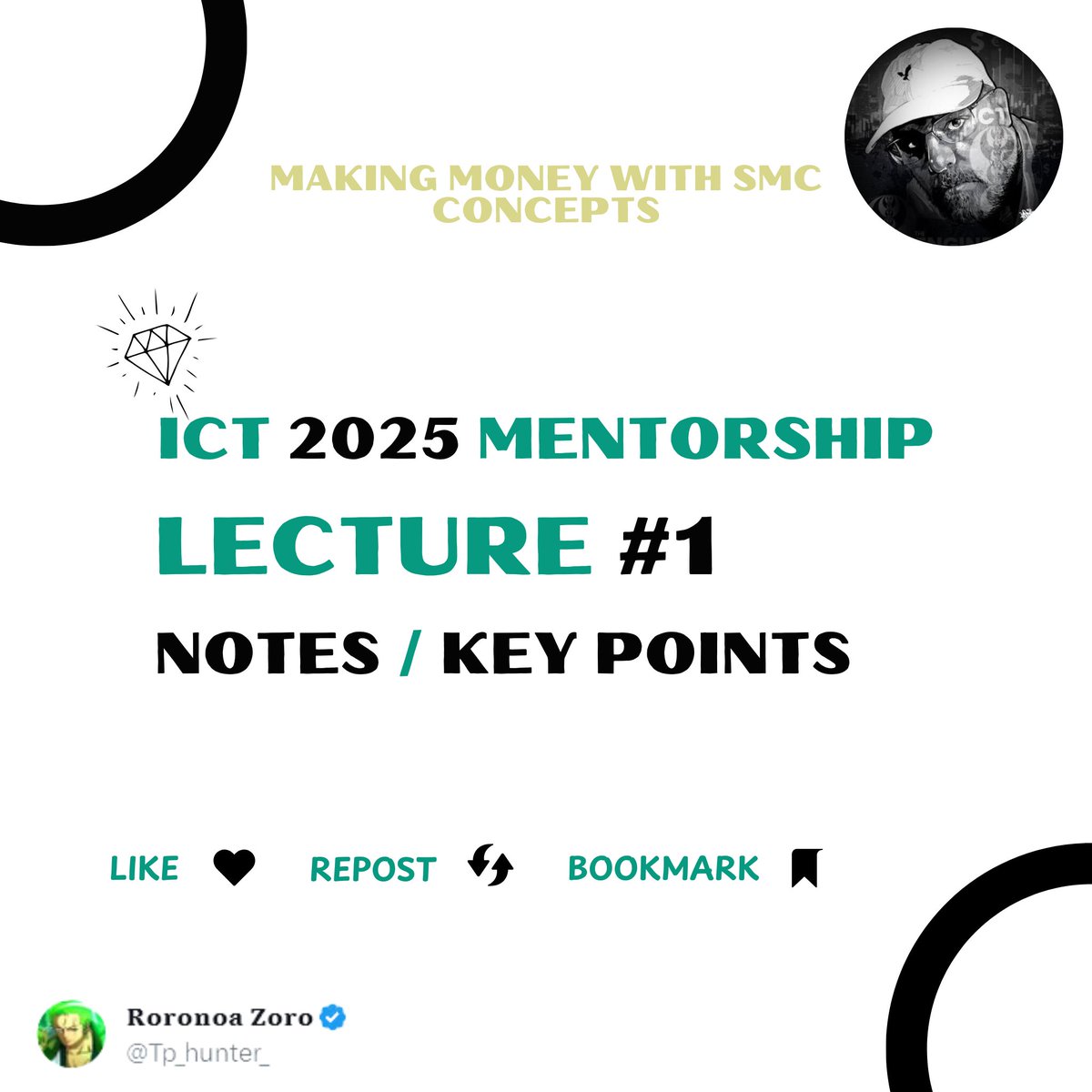 ICT 2025 Mentorship 
Lecture #1 
Notes / Key Points 🧵 

Like + Repost + Bookmark🔖

Comment "Lecture" to receive this PDF
(Must be following me so i can DM you)