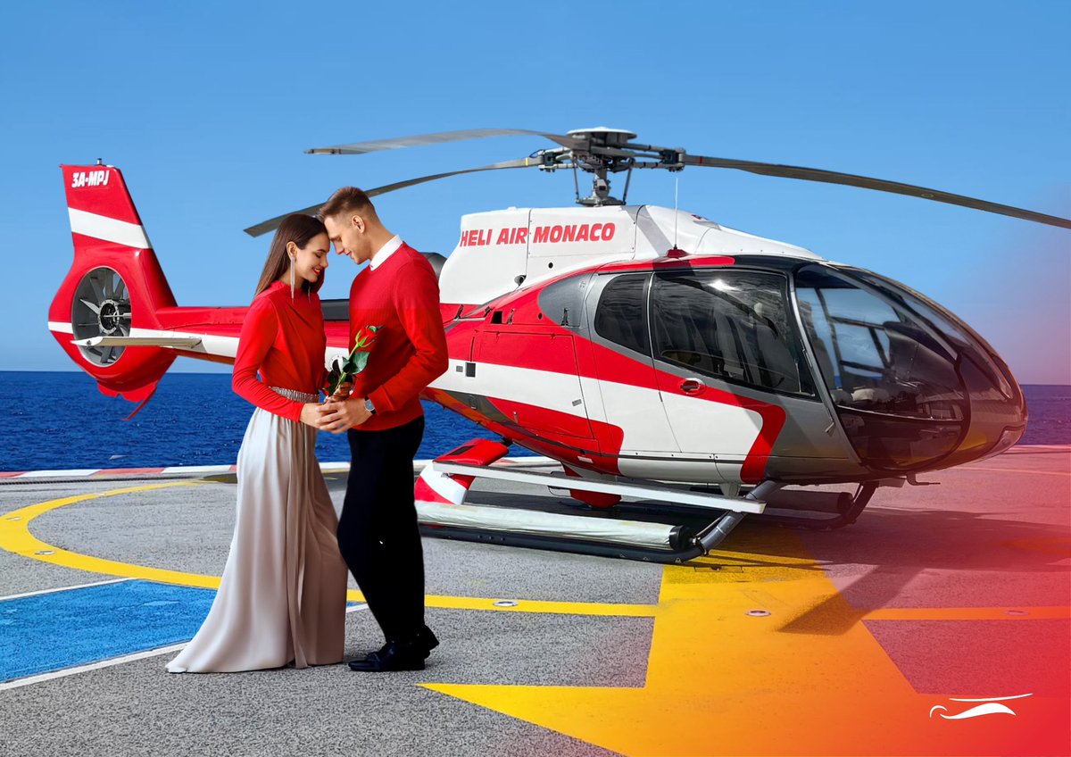 Du 14 au 16 février, embarquez pour un vol romantique au départ de Monaco.
 
✔️ 55€/pers, vol regroupé *
✔️ 95€/pers, vol privé en duo **
🌹 Une rose offerte à chaque passager
 
🍾Supplément champagne disponible

*soumis à conditions, 11h et 16h, min 4 pers.
** base de 2 pers.