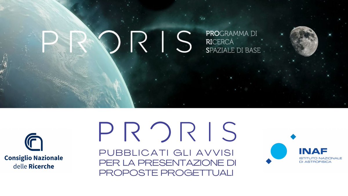 CNR Consiglio Nazionale delle Ricerche (@cnrsocial_) on Twitter photo #Cnr e <a href="/mediainaf/">MEDIA INAF</a>
Pubblicati gli avvisi per la presentazione di proposte progettuali per il PROgramma di RIcerca Spaziale di base #PRORIS
Iniziativa finanziata da <a href="/mur_gov_/">Ministero dell'Università e della Ricerca</a>
Scadenza ore 12:00 del #28febbraio2025
ℹ️cnr.it/it/nota-stampa…
#ricercaspaziale #spazio
<a href="/MC_Carro/">MariaChiara Carrozza</a> #Cnr e <a href="/mediainaf/">MEDIA INAF</a>
Pubblicati gli avvisi per la presentazione di proposte progettuali per il PROgramma di RIcerca Spaziale di base #PRORIS
Iniziativa finanziata da <a href="/mur_gov_/">Ministero dell'Università e della Ricerca</a>
Scadenza ore 12:00 del #28febbraio2025
ℹ️cnr.it/it/nota-stampa…
#ricercaspaziale #spazio
<a href="/MC_Carro/">MariaChiara Carrozza</a>