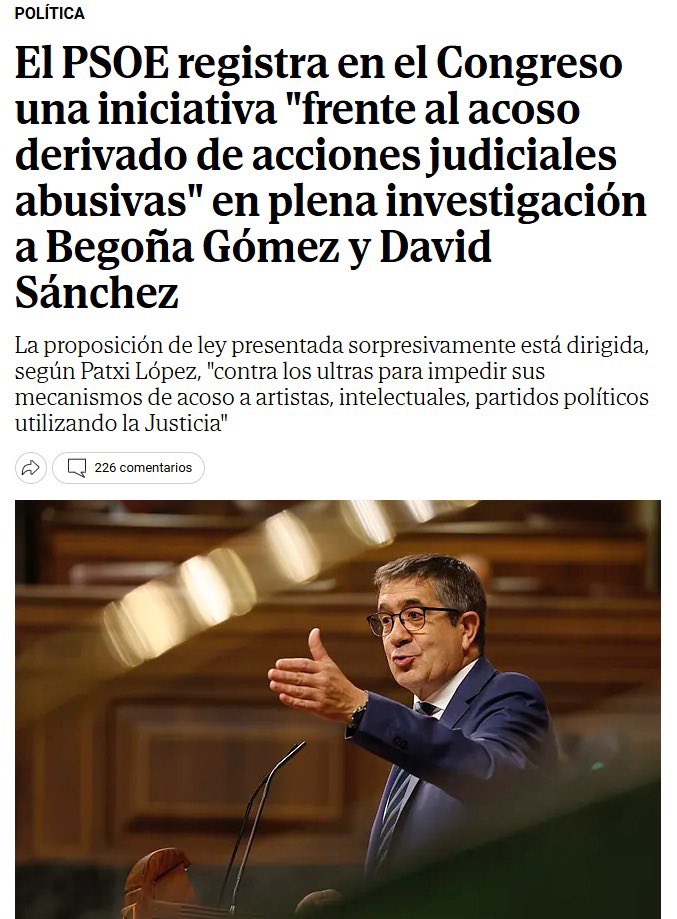 Una propuesta que se salta informes de órganos consultivos, ataca la división de poderes, plantea amordazar al poder judicial y limita el acceso a la Justicia de la sociedad civil

La deriva sanchista contra los contrapesos del Estado es inmoral y muy peligrosa para la democracia