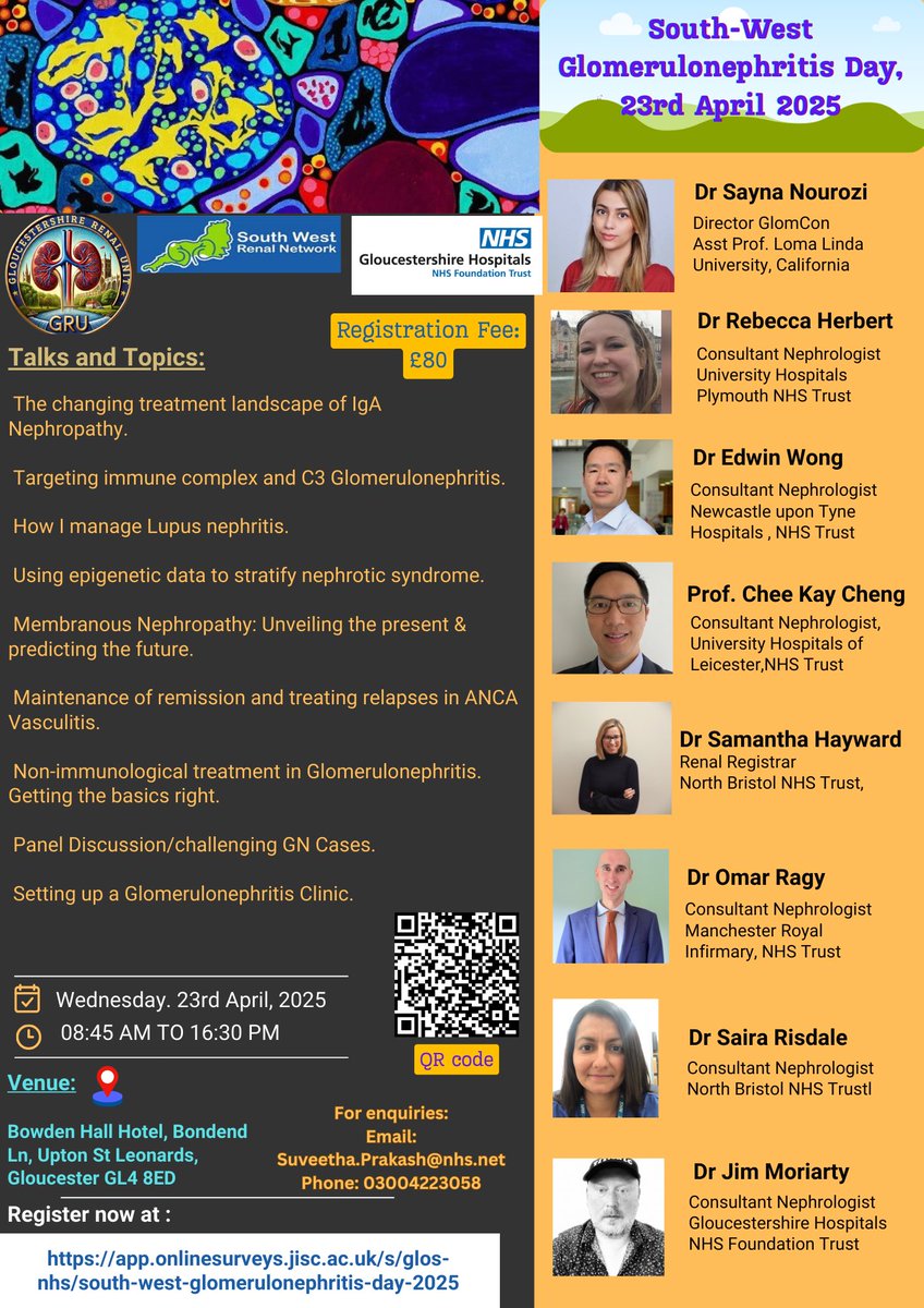 Arvind singh (@arvind__) on Twitter photo <a href="/GlosRenal/">Gloucester Renal</a> <a href="/gloshospitals/">Gloucestershire Hospitals NHS Foundation Trust</a> We are super excited to announce the first SOUTH-WEST 🇬🇧Glomerulonephritis 🫘 Day. With an amazing group of National/International expert panelist & speakers we look forward to see you there. <a href="/RCP/">RCP</a> approved with 6 CPD points. <a href="/GlosRenal/">Gloucester Renal</a> <a href="/gloshospitals/">Gloucestershire Hospitals NHS Foundation Trust</a> We are super excited to announce the first SOUTH-WEST 🇬🇧Glomerulonephritis 🫘 Day. With an amazing group of National/International expert panelist & speakers we look forward to see you there. <a href="/RCP/">RCP</a> approved with 6 CPD points.