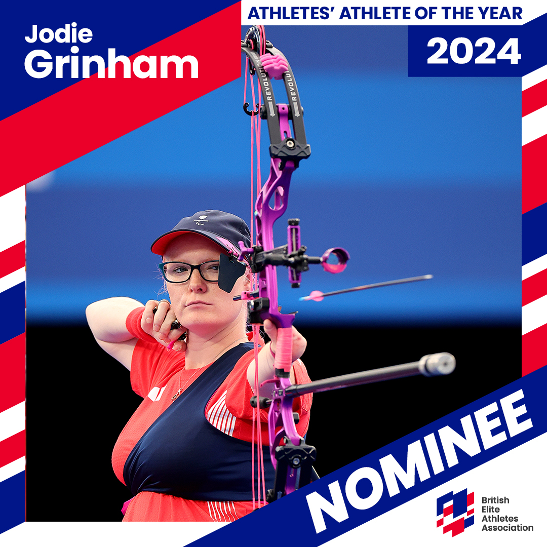 Jodie Grinham has been shortlisted for the British Elite Athletes Association’s 2024 Athletes’ Athlete of the Year award.
Jodie made history in Paris as she became the first British pregnant athlete to win a Paralympic gold medal. 
<a href="/GBEliteAthletes/">British Elite Athletes Association</a>