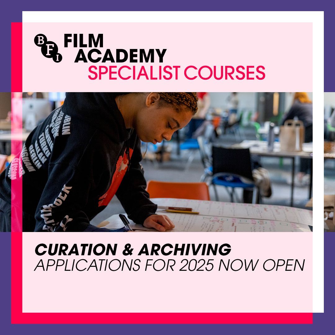 Film Hub North (@filmhubnorth) on Twitter photo Applications for the BFI Film Academy’s Film Curation and Archiving residential close next Friday. Hosted by <a href="/showroomcinema/">Showroom Cinema</a>, participants will learn from film archives and studios, and curate touring collections. Apply here: rb.gy/bxtlnf 📽️ 🗄️
<a href="/BFIFilmAcademy/">BFI Film Academy</a> Applications for the BFI Film Academy’s Film Curation and Archiving residential close next Friday. Hosted by <a href="/showroomcinema/">Showroom Cinema</a>, participants will learn from film archives and studios, and curate touring collections. Apply here: rb.gy/bxtlnf 📽️ 🗄️
<a href="/BFIFilmAcademy/">BFI Film Academy</a>