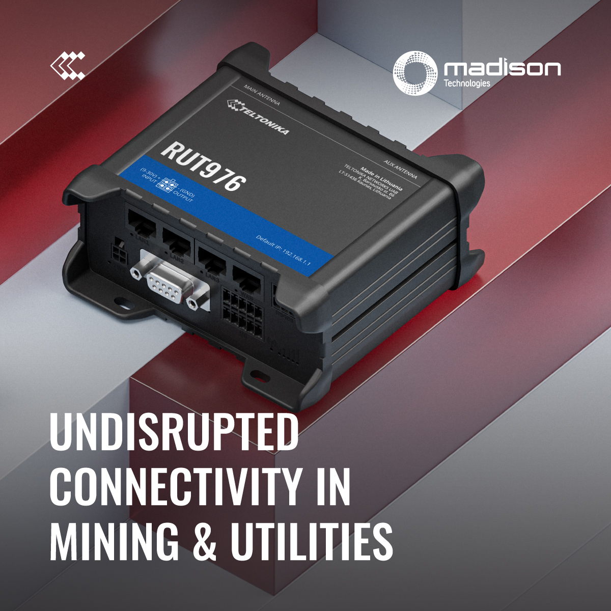 Teltonika’s RUT271 and RUT976 5G #RedCap mobile routers are the ideal choice for #mining and #utilities sectors. 

These devices bridge the gap between 4G and full-capacity 5G, offering key #5G benefits!

Click here to learn more about #5G RedCap ➡️ tinyurl.com/3xj55ktt