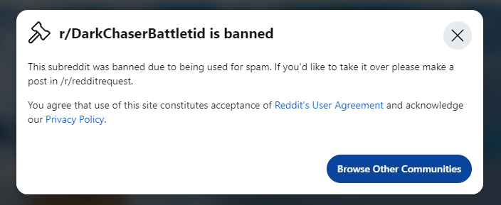 Reddit is harder than Dark ...... chaser: Battletide.
Silly me🤣I even didn't posted a real post lol