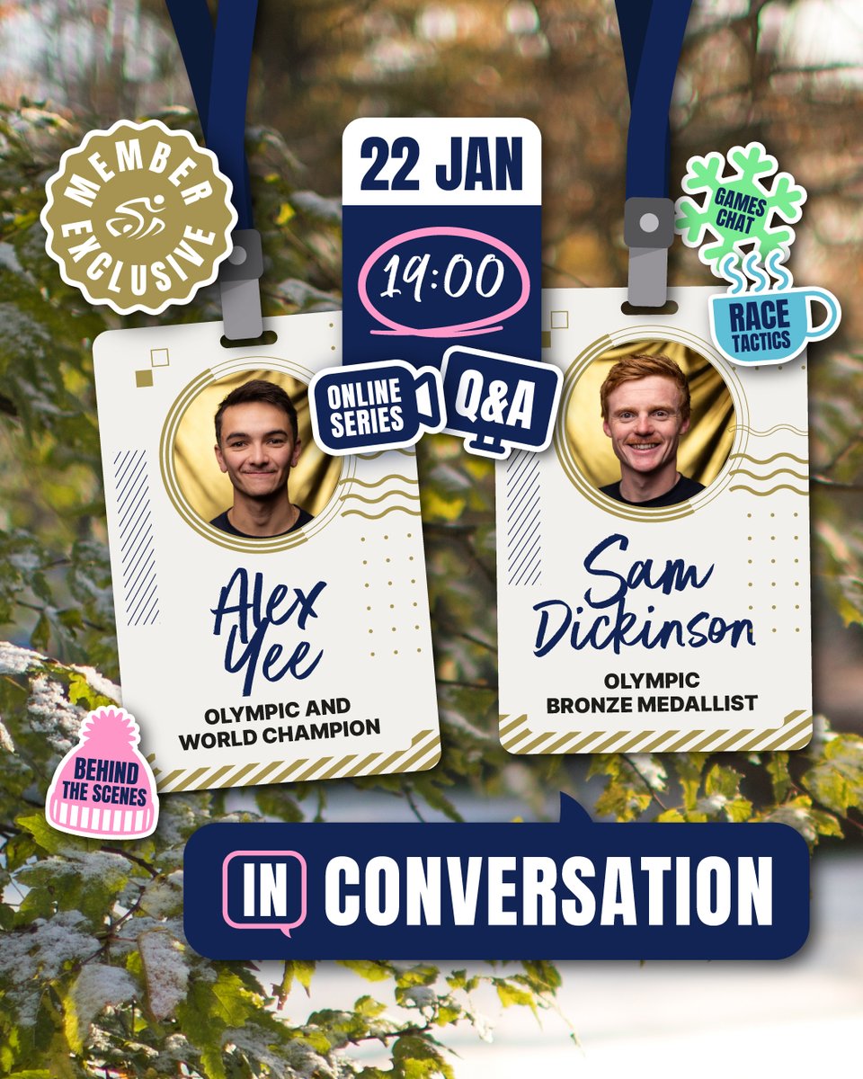Your NEW favourite member-exclusive online series is here 😍

We're proud to share our first guests to join us this January ⤵️

❄️ Coaches Adam Elliott and Non Stanford
❄️ Paris 2024 Olympic medallists Alex Yee and Sam Dickinson

Sign up here ➡️ brnw.ch/21wPCsB