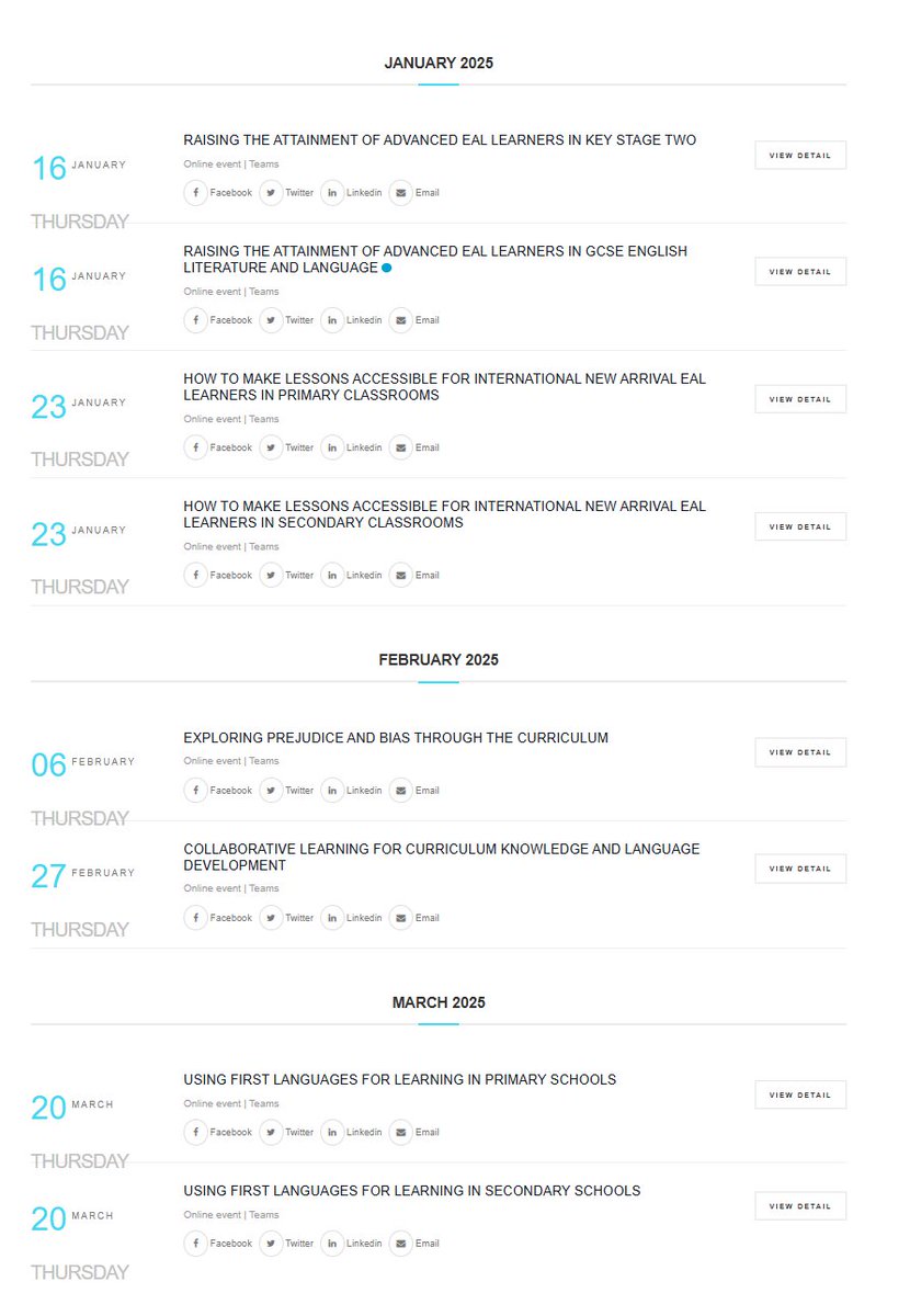 NASSEAServices's tweet image. Don't miss our professional learning events this term! Online CPD for schools focusing on EAL, language in the curriculum, equality and diversity. See nassea.org.uk/nassea-events/ for details and booking