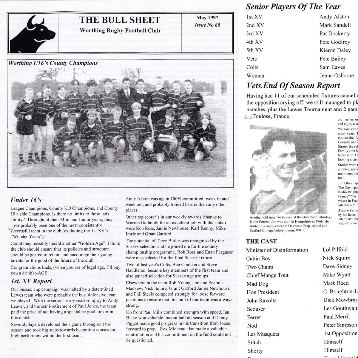 wrfc100's tweet photo. Today’s look back through the @worthingrfc archives takes us back to May 1997

Full size copies and many more pages here - https://t.co/hu5shLOv4L

#WRFC100 #centenaryyear #worthing #100years #oneclub #oneworthing #rugbyforall https://t.co/Tuoyxs79JQ