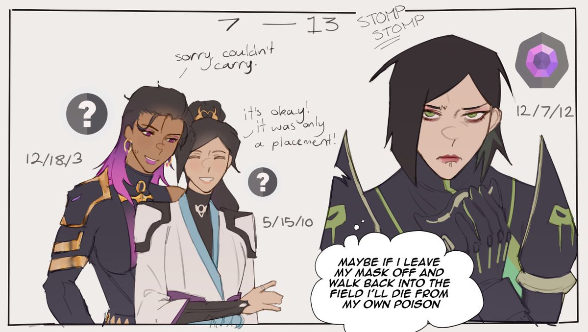 drawing because tilt queueing after going from asc to placing dia is wrong #valorant #reyge