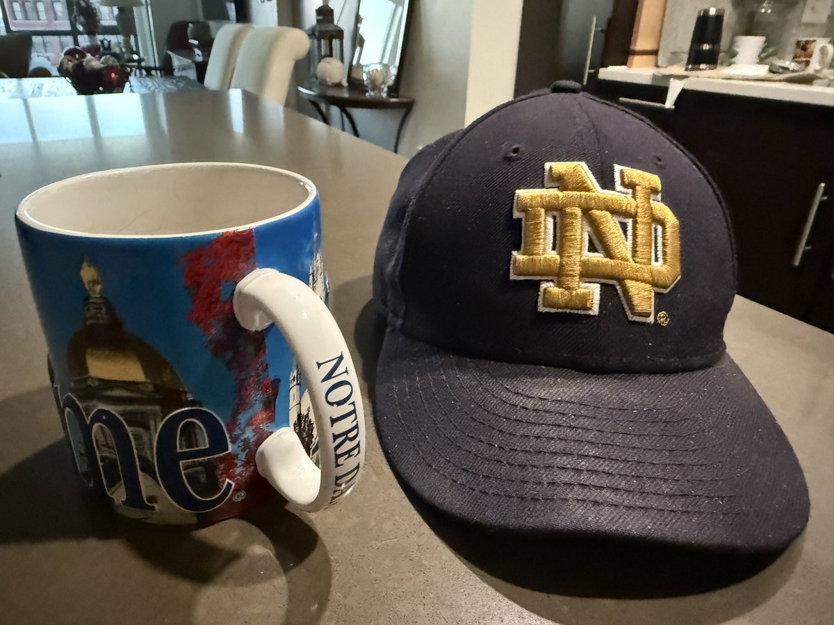 MichaelATowers's tweet image. This morning it seemed especially appropriate to enjoy my morning coffee in a certain mug and to prepare for the day with certain headgear. #GoIrish #OneMoreWin
