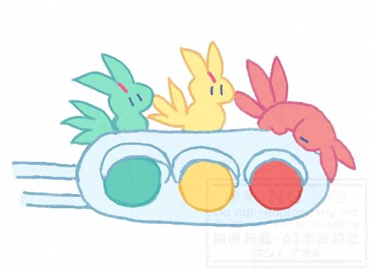 信号の色とカーバンクルの色って同じだな～と気付いた絵
