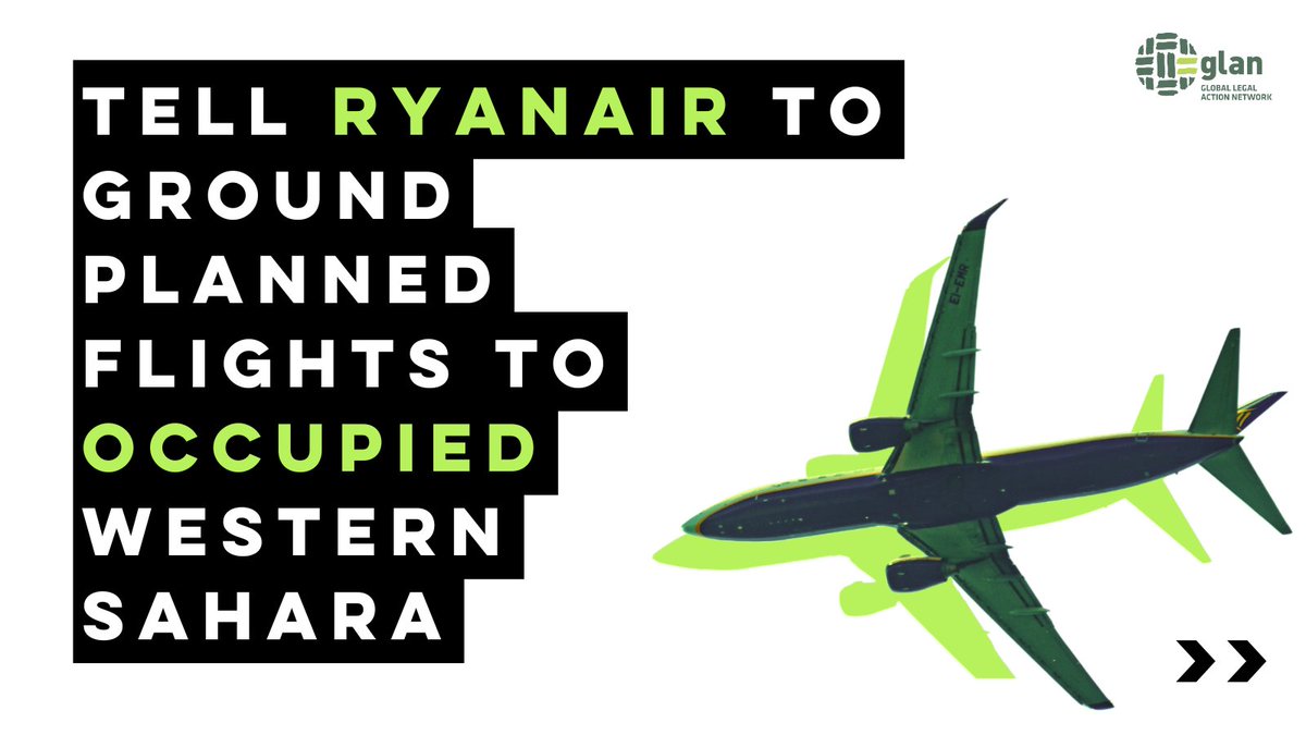 Ryanair must immediately reconsider the decision to schedule flights into occupied #WesternSahara, and cease any plans to operate flights to Dakhla (Dajla) until it has consulted and engaged meaningfully with the #Sahrawi people. 1/2