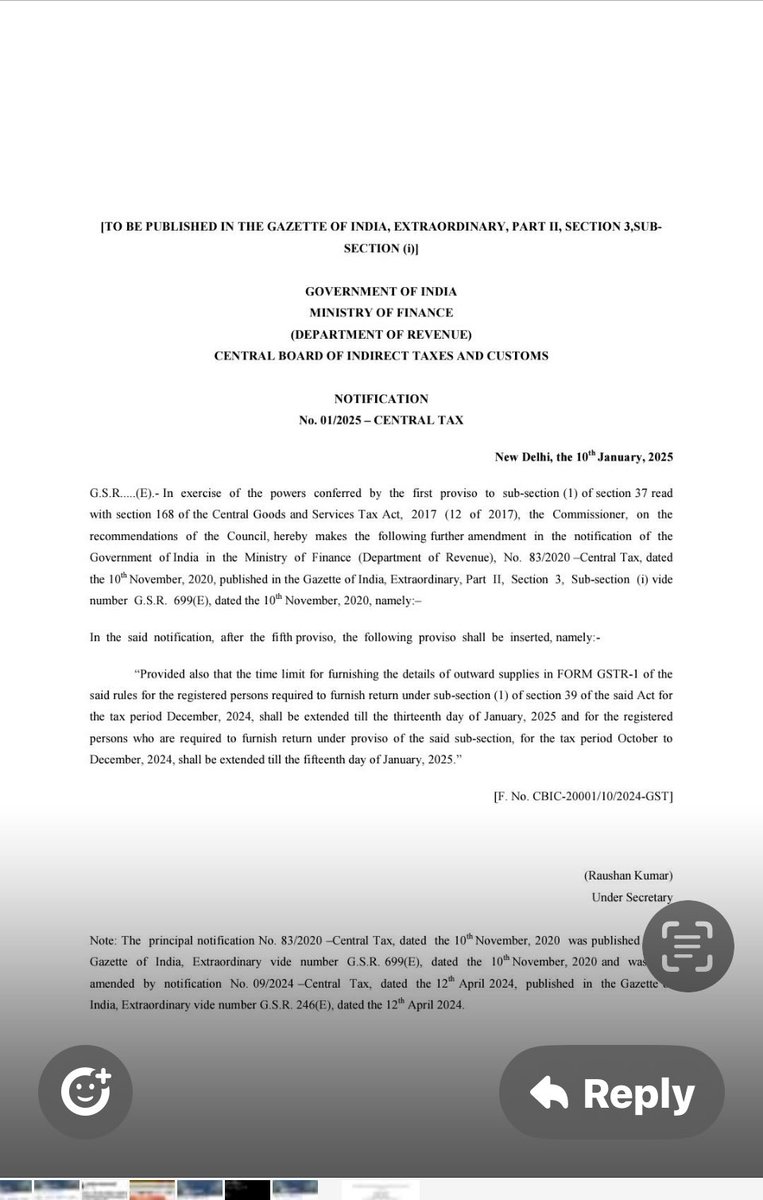 Illogical Extension !!!!! Both dates should be extended to 15th Jan 2025 because 12th is SUNDAY. Check and Consider it again Sir.