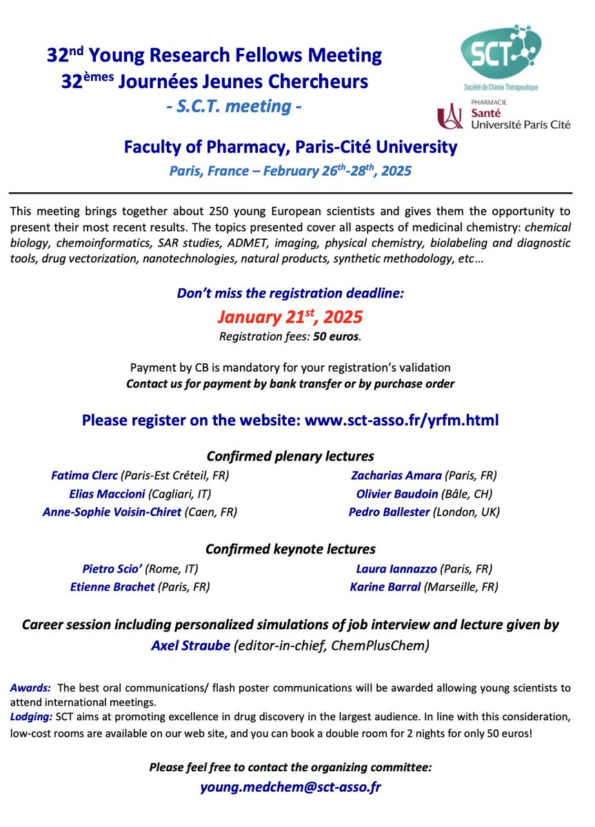 Join us for the 32nd Young Research fellows Meeting
 👩‍🔬👨‍🔬