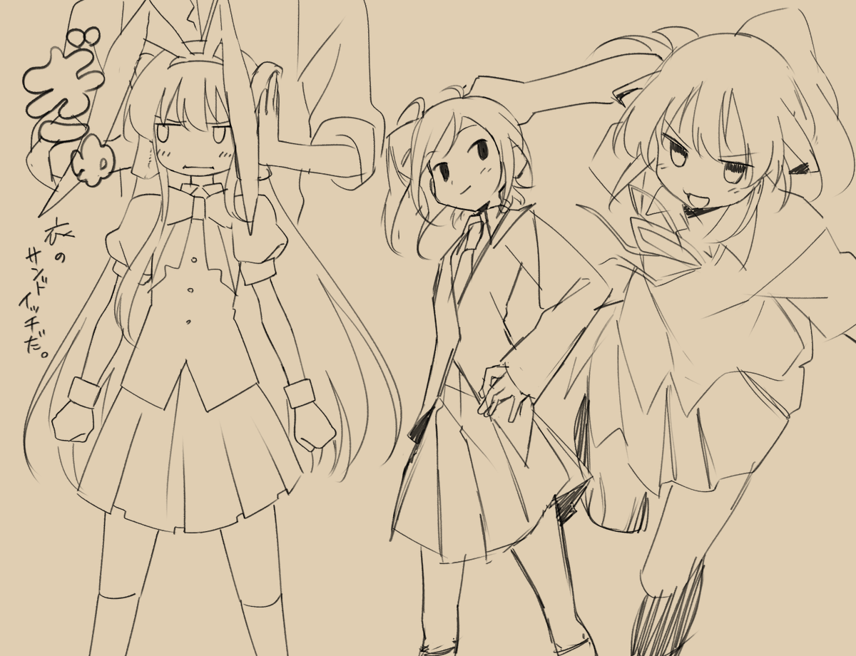 FirecrackerSaki's tweet image. ラクガキ上げよう　あと線画　これ当時挙げたっけ？