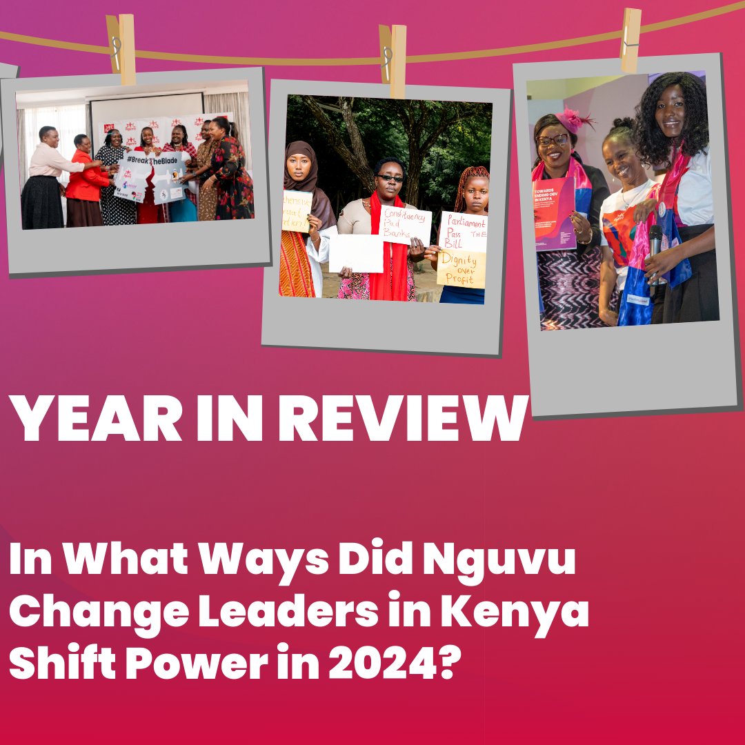 nguvucollective's tweet photo. 2024 was transformative for grassroots activism in Kenya. From #EndFemicideKE to #RejectFinanceBill, citizens drove change! We also supported advocacy on campaigns tackling #ObstetricViolence, #EndPeriodPoverty, & #BreakTheBlade, led by Nguvu Change Leaders. https://t.co/Eo0M28wge9