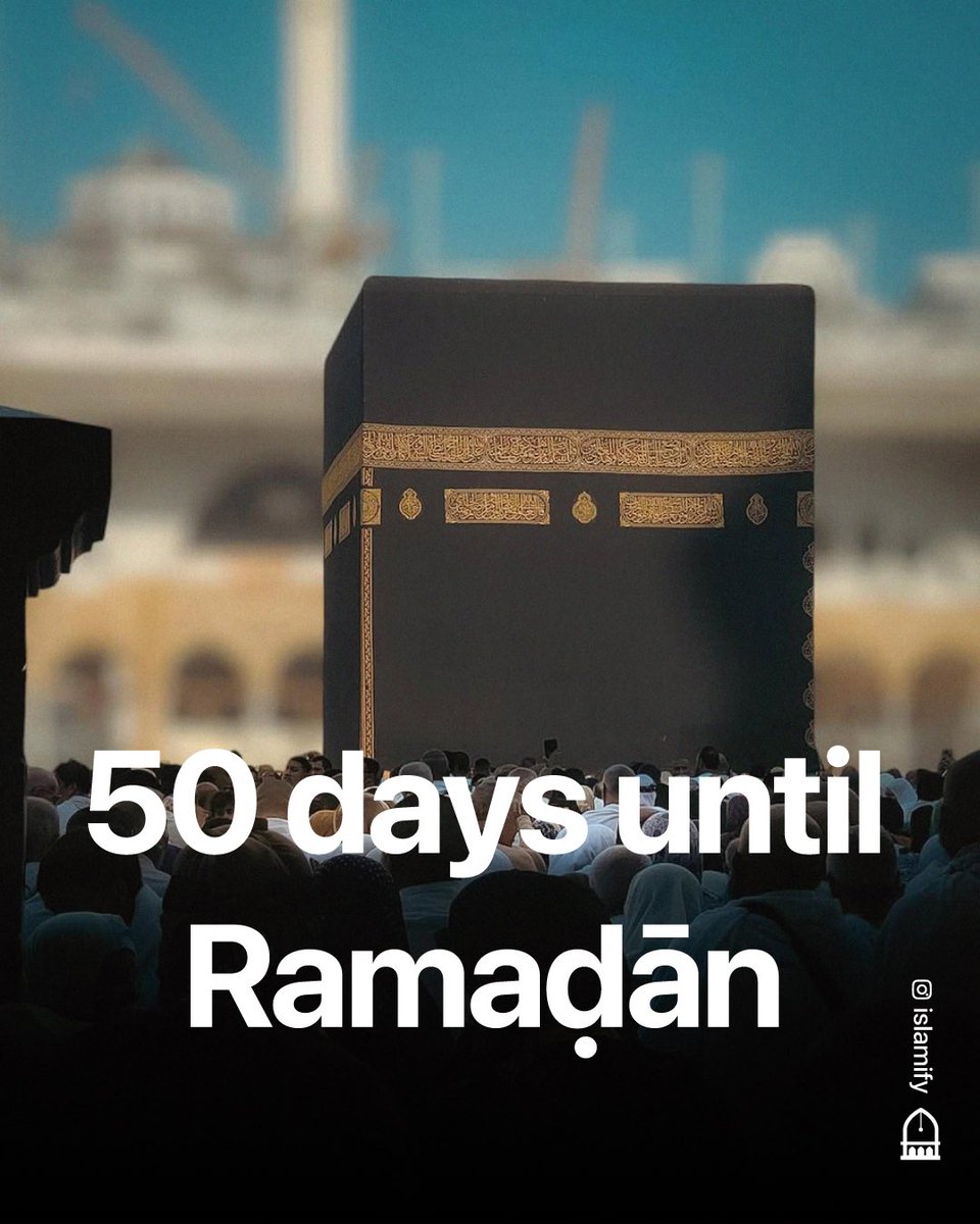 Alhamdhulillaah's tweet photo. There are approximately 50 days until Ramaḍān

اللهم بلغنا رمضان

[Allāhumma baliḡnā Ramaḍān]
  
Oh Allāh, grant us the ability to reach Ramaḍān https://t.co/ONTQK5pbVA