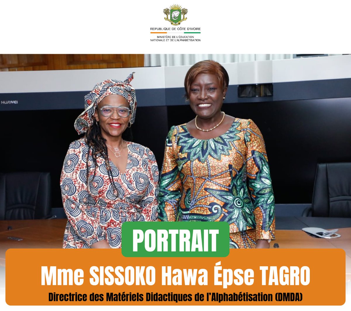 Madame SISSOCO Hawa Epse TAGRO, ex-directrice des CAFOP de Yamoussoukro et Grand-Bassam, nommée  Directrice des Matériels Didactiques et de l'Alphabétisation (DMDA), succédant à Mme CISSÉ DIABY Aïssata, à la retraite.
#education #MENA